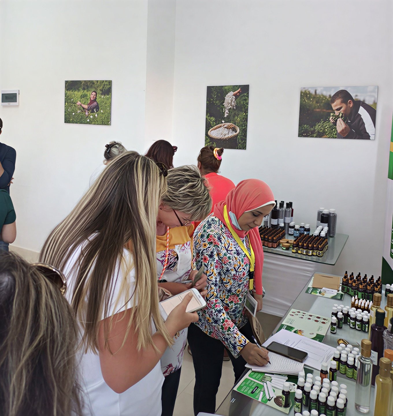 Egypt Aromatic team at international trade exhibition welcoming clients